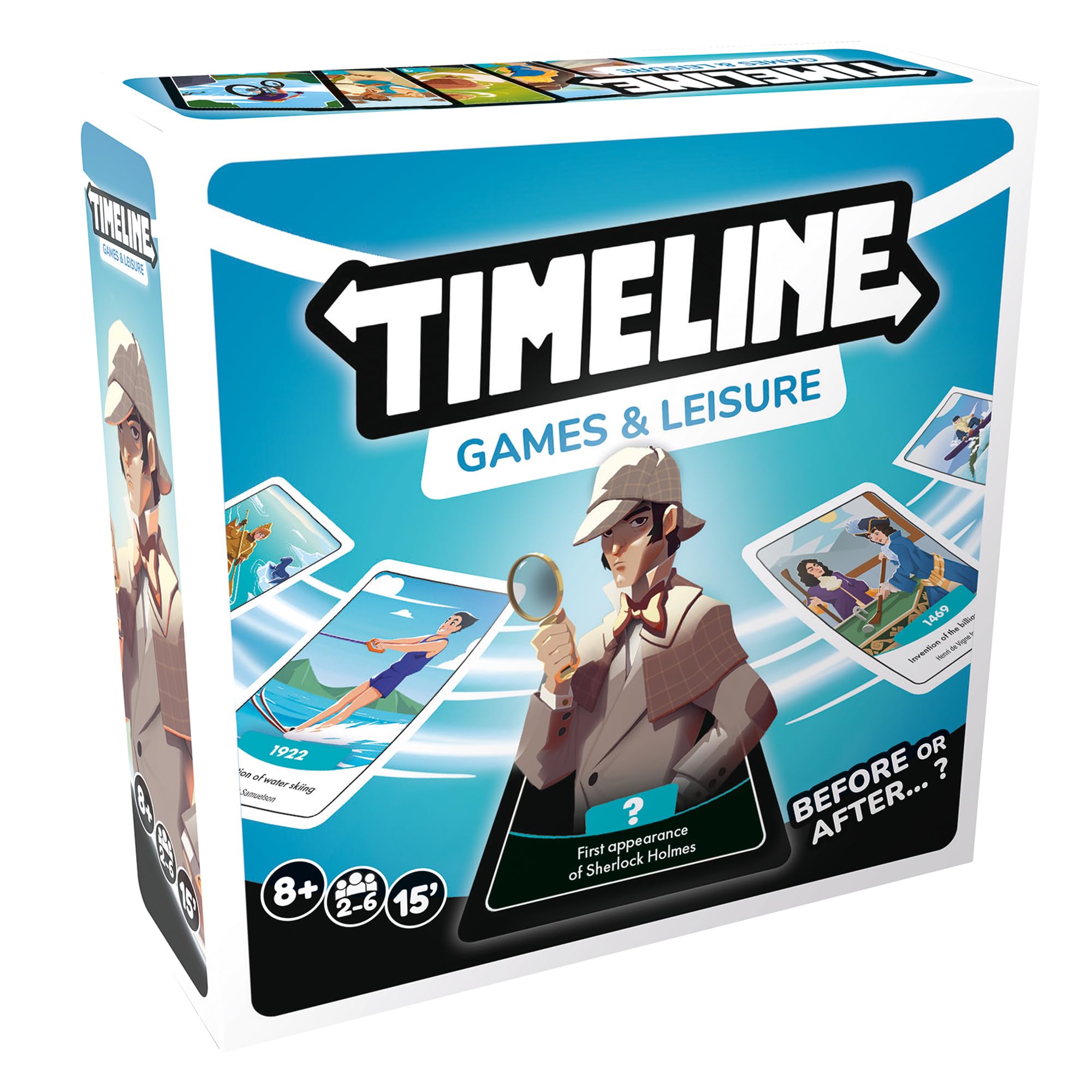 Asmodee Timeline Games & Leisure Card Game - Educational Trivia Game About Hobbies, Sports & Pastimes, Family Fun for Kids & Adults, Ages 8+, 2-6 Players, 15 Minute Playtime