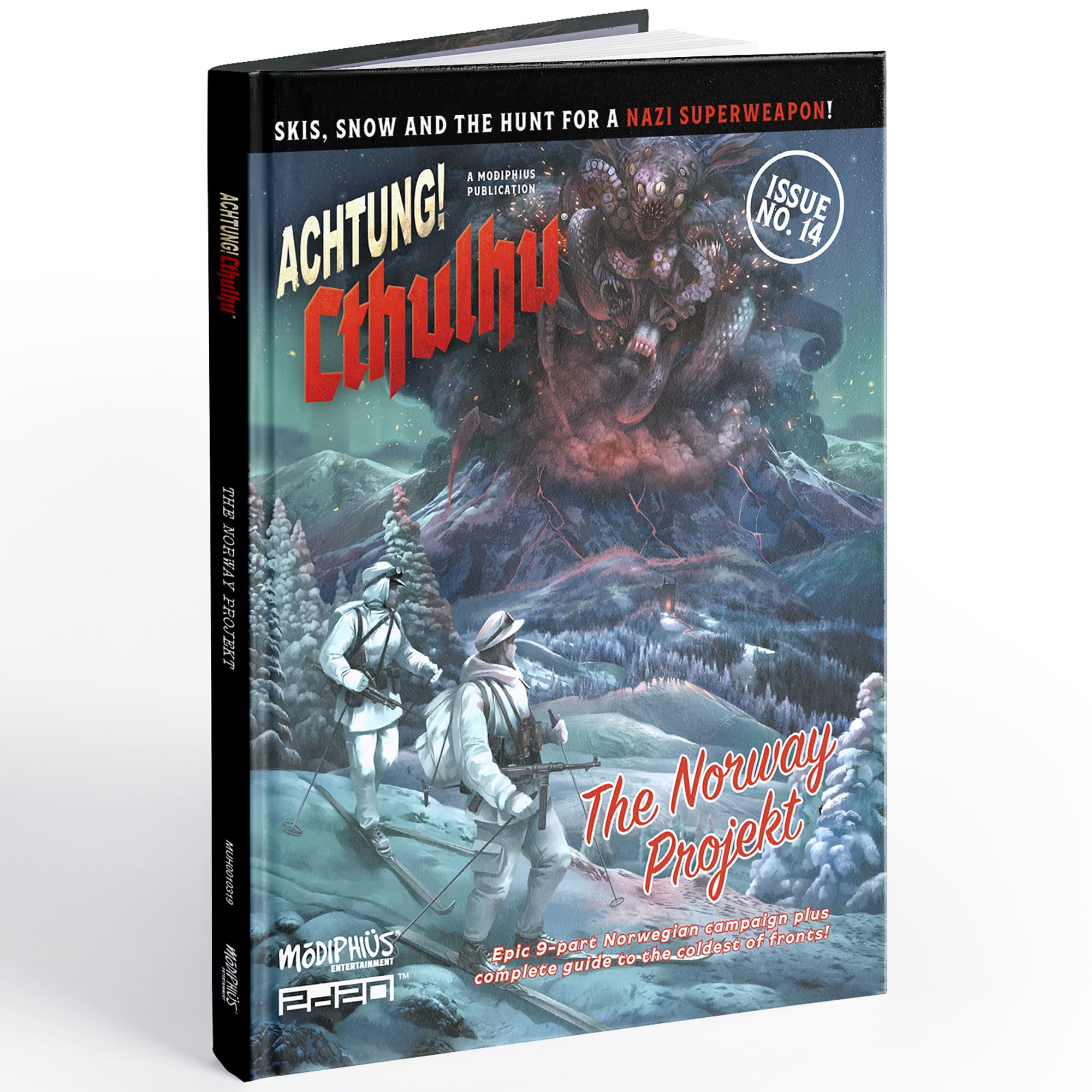 Modiphius Entertainment: Achtung! Cthulhu - The Norway Projekt - Supplement Hardcover RPG Book, 3 Part Campaign, New Cult & Content, Atomic Horror
