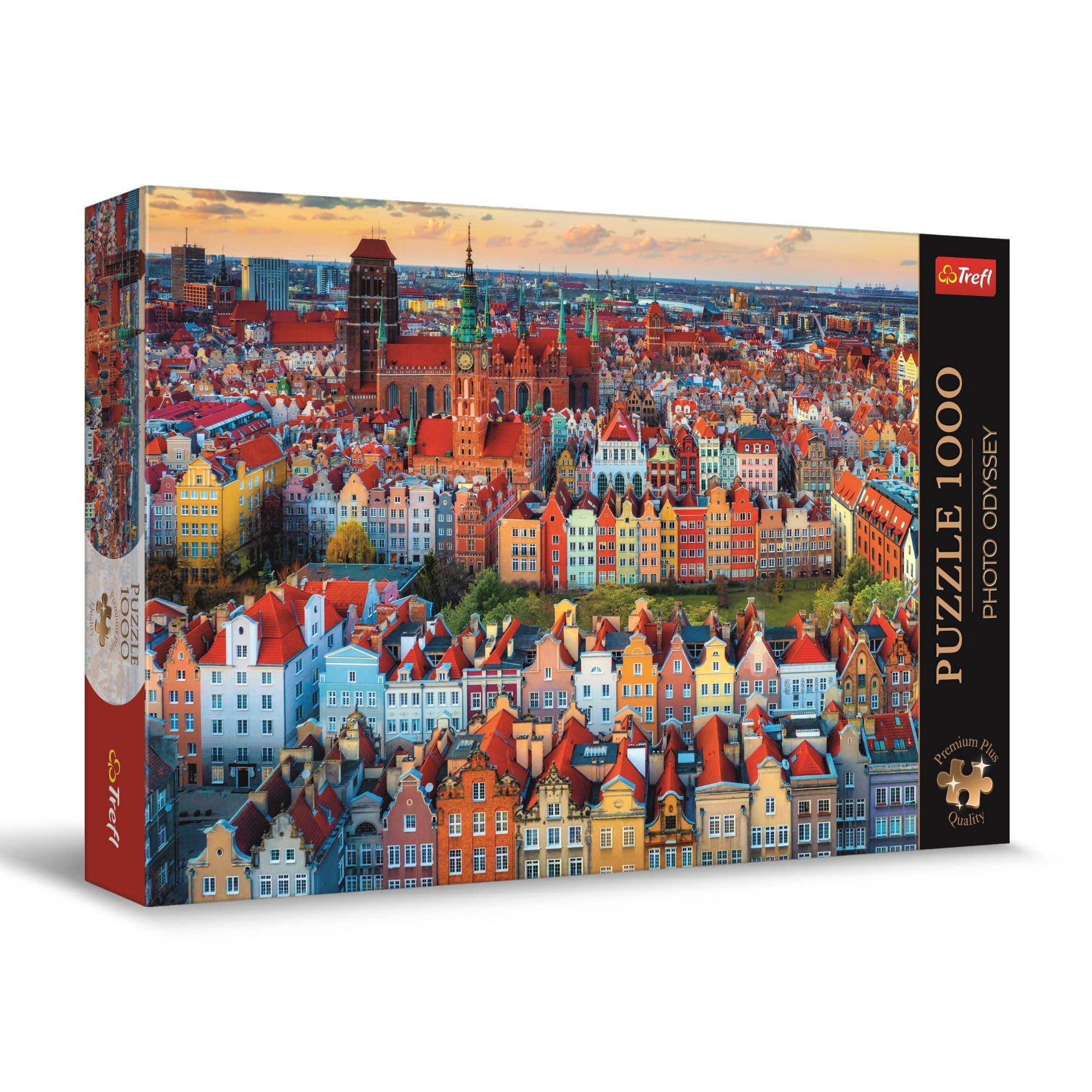 Trefl Premium Plus Quality - Puzzle Photo Odyssey: View of Gdańsk, Poland - 1000 Pieces, Unique Photographic Series, Perfect Piece Fit, for Adults and Children from 14 Years