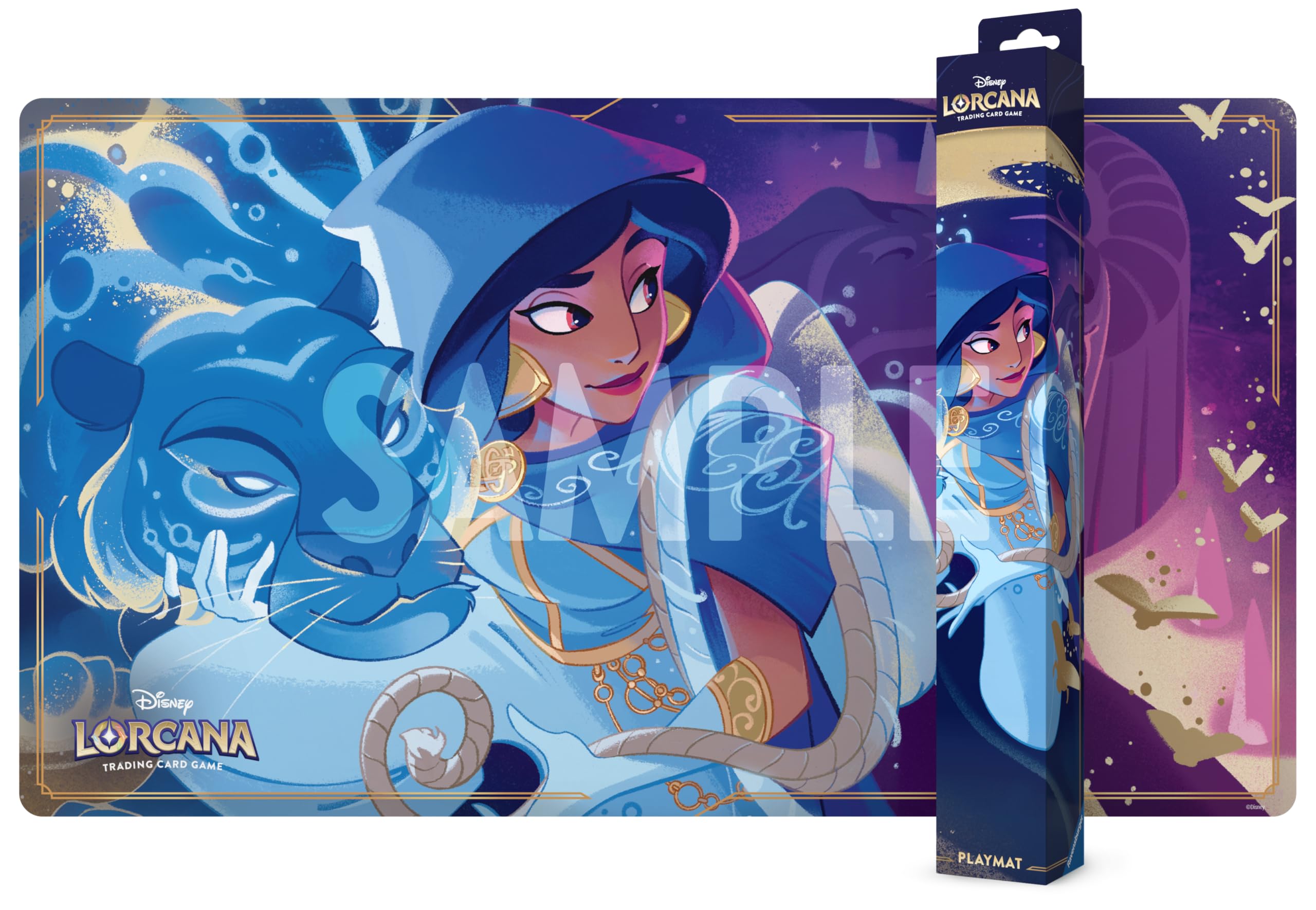 Ravensburger Disney Lorcana TCG Playmat Featuring Jasmine - Steady Strategist | Protects Cards - Versatile Game, Desk, or Mouse Pad - Durable Non-Slip Surface - Ages 8+
