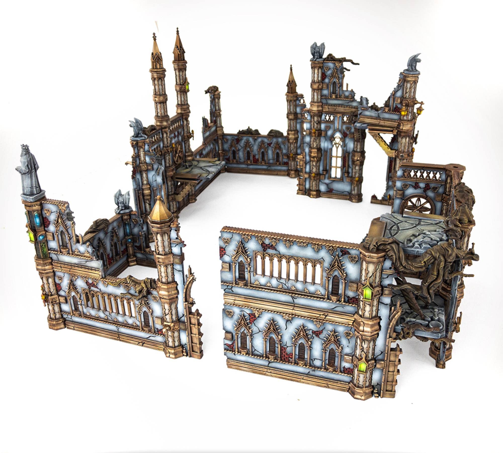 Rampart Modular Terrain Eternal Cathedral Core Set - Unpainted Fully Customizable Scaled Tabletop Terrain by Archan Studio - for Kids and Adults Ages 14+