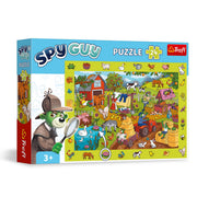 Trefl - Spy Guy Observational Puzzle: Farm - 24 Pieces - Find All Items from The Frame, Colorful Puzzle Full of Details, Perception Training for Children from 3 Years
