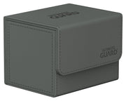 Ultimate Guard Sidewinder 100+, Deck Box for 100 Double-Sleeved TCG Cards, Grey, Magnetic Closure & Microfiber Inner Lining for Secure Storage