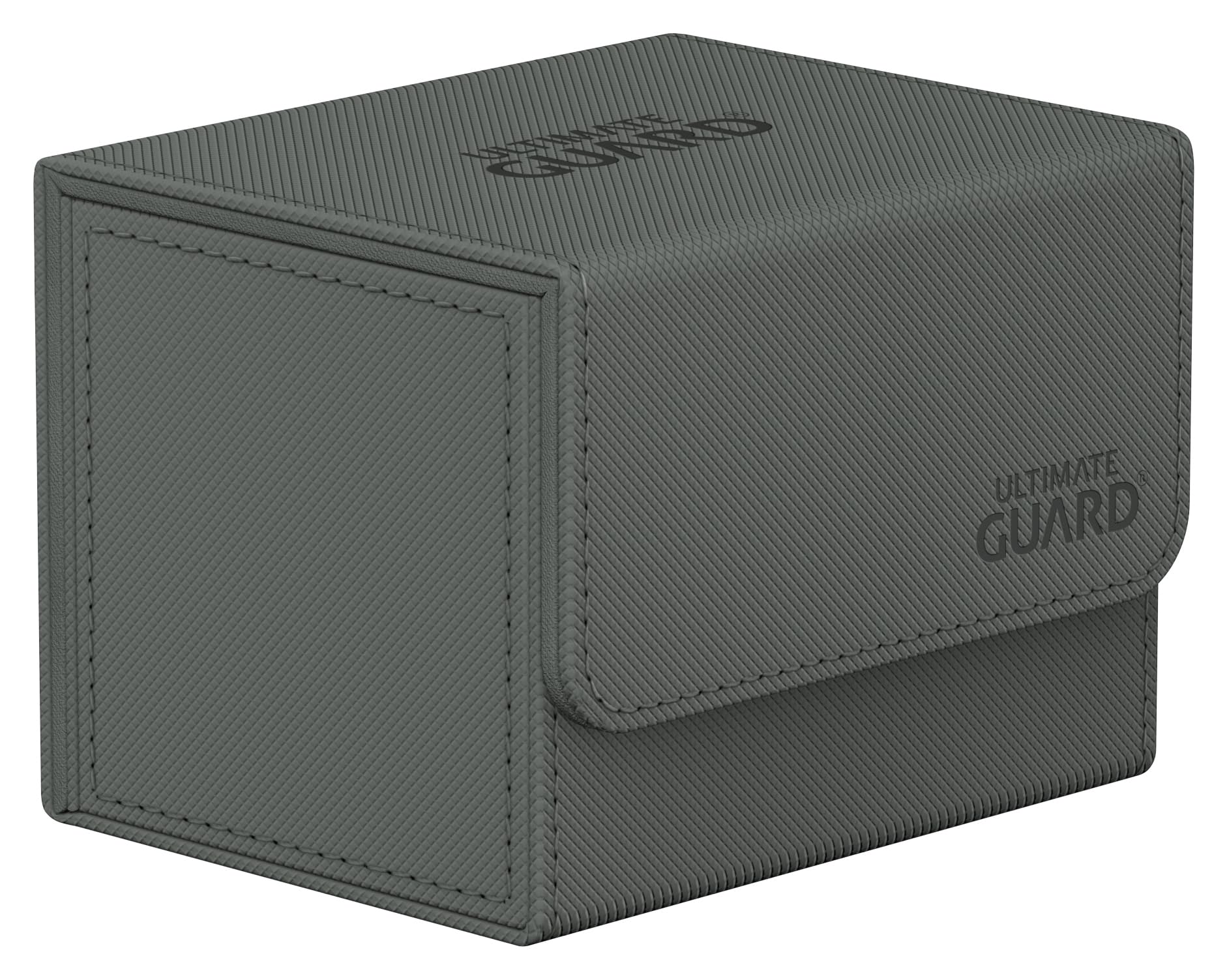 Ultimate Guard Sidewinder 100+, Deck Box for 100 Double-Sleeved TCG Cards, Grey, Magnetic Closure & Microfiber Inner Lining for Secure Storage