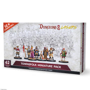 Dungeons & Lasers: Townsfolk DND Miniatures Set with 62 NPC Figures for D&D and 5E RPG Games - 28MM Size, Unpainted, Unassembled - for Ages 14 Years +