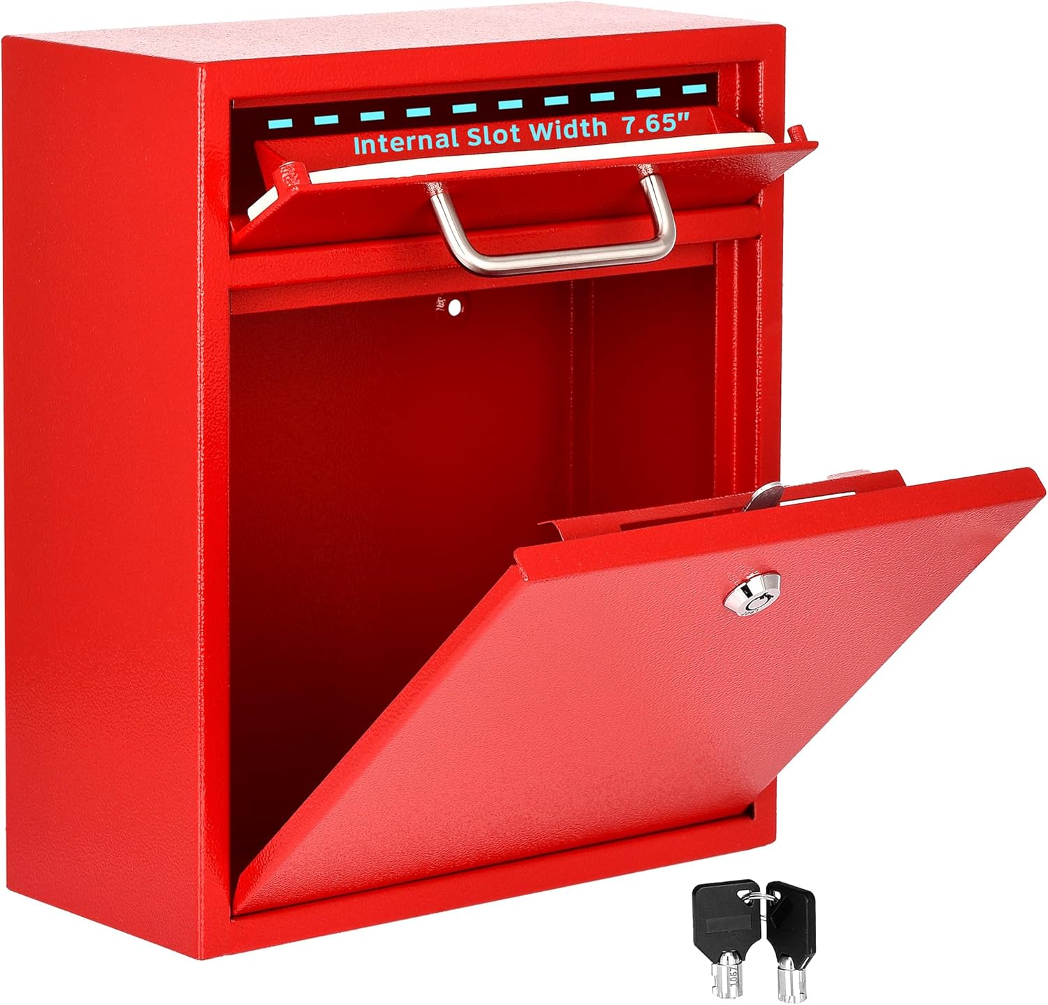 Medium Ultimate Red Wall Mounted Mail Box with Suggestion Cards