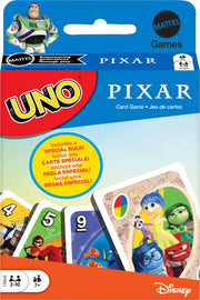 Mattel Games UNO Pixar Card Game for Kids, Adults & Family, Deck with Graphics & Rule Inspired by Movie Characters