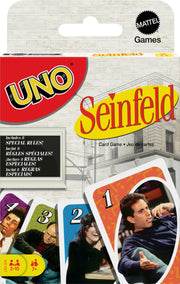 Mattel Games UNO Seinfeld Card Game for Kids, Adults & Family Nights with Collectible Deck & Special Rule Inspired by The TV Show
