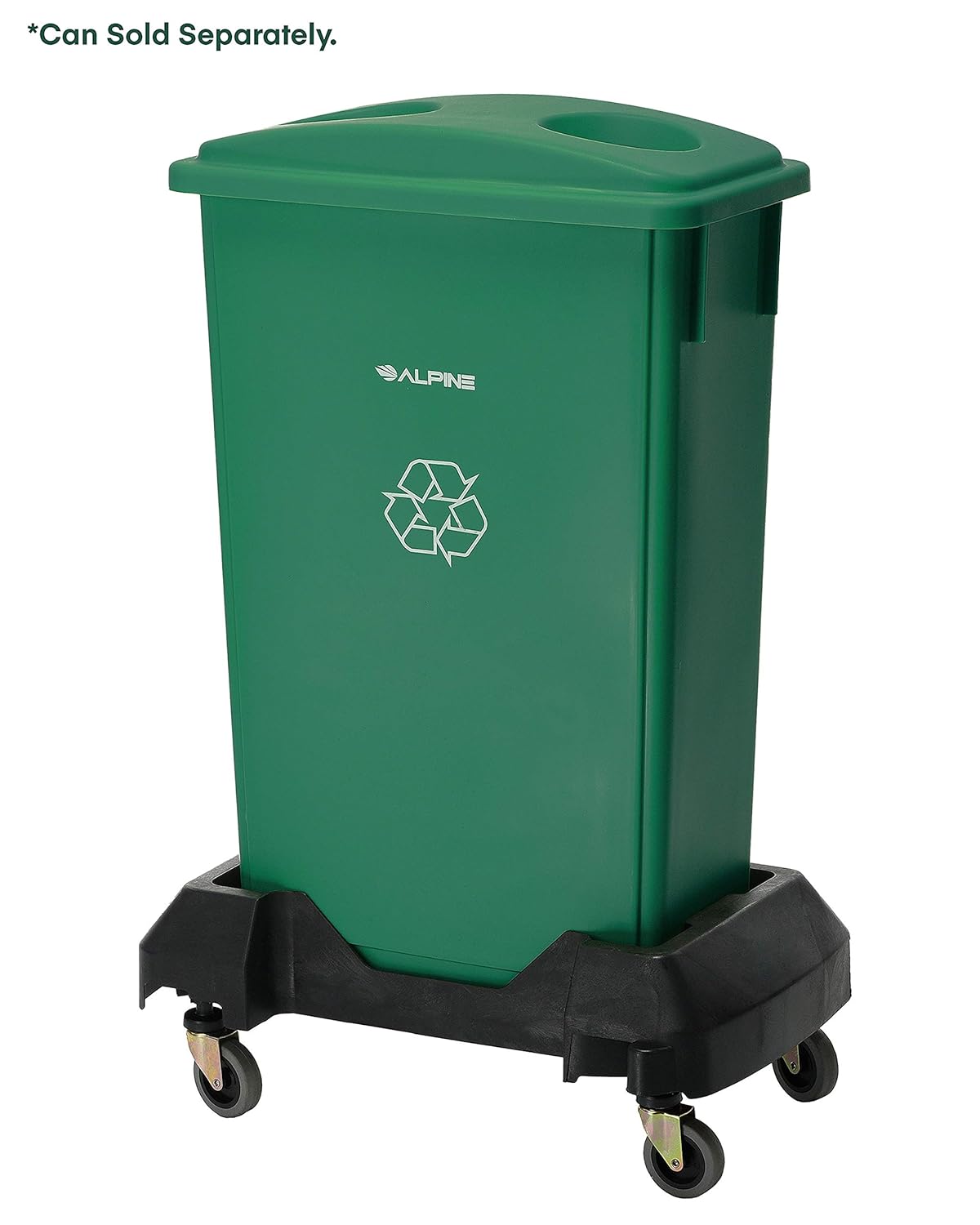 Rectangular Trash Can Dolly, Black