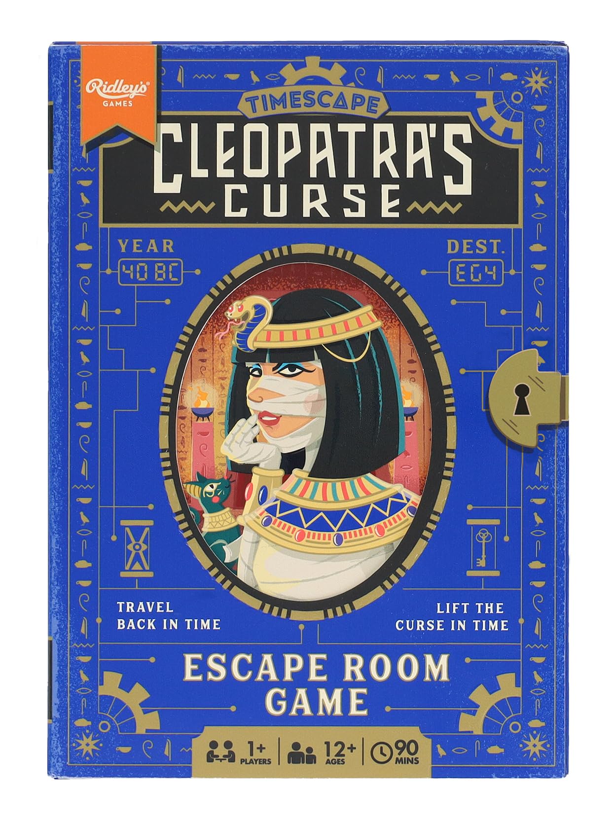 Ridley's Games Timescape: Cleopatra’s Curse an Escape Room Game - Brainteasers - Mystery Solving - Crack The Code - Game Night Favorites - Ages 12+ | 90 Minute Gameplay - Re-Gift to Your Friends!