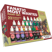 The Army Painter, Warpaints Fanatic Most Wanted Paint Set, 22 x 18ml Acrylic Paint incl. Skin Tones, Metallics, Effects, 1 Wash, Primer & 1 Miniature - Miniature Paint for D&D & Warhammer Miniatures