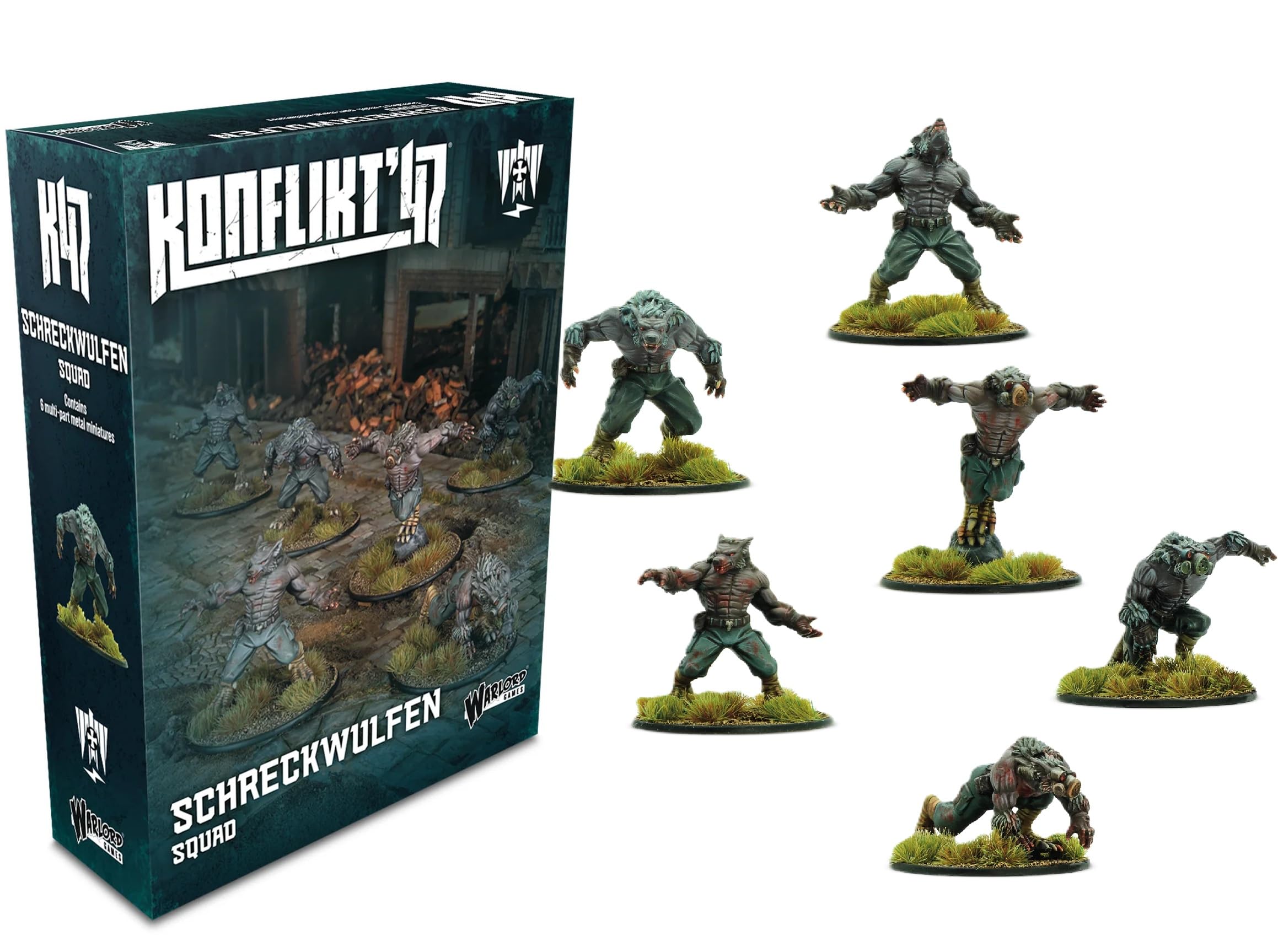 Warlord Games Schreckwulfen Squad - Axis Miniatures for Konflikt 47 Highly Detailed 28mm Scale Miniatures