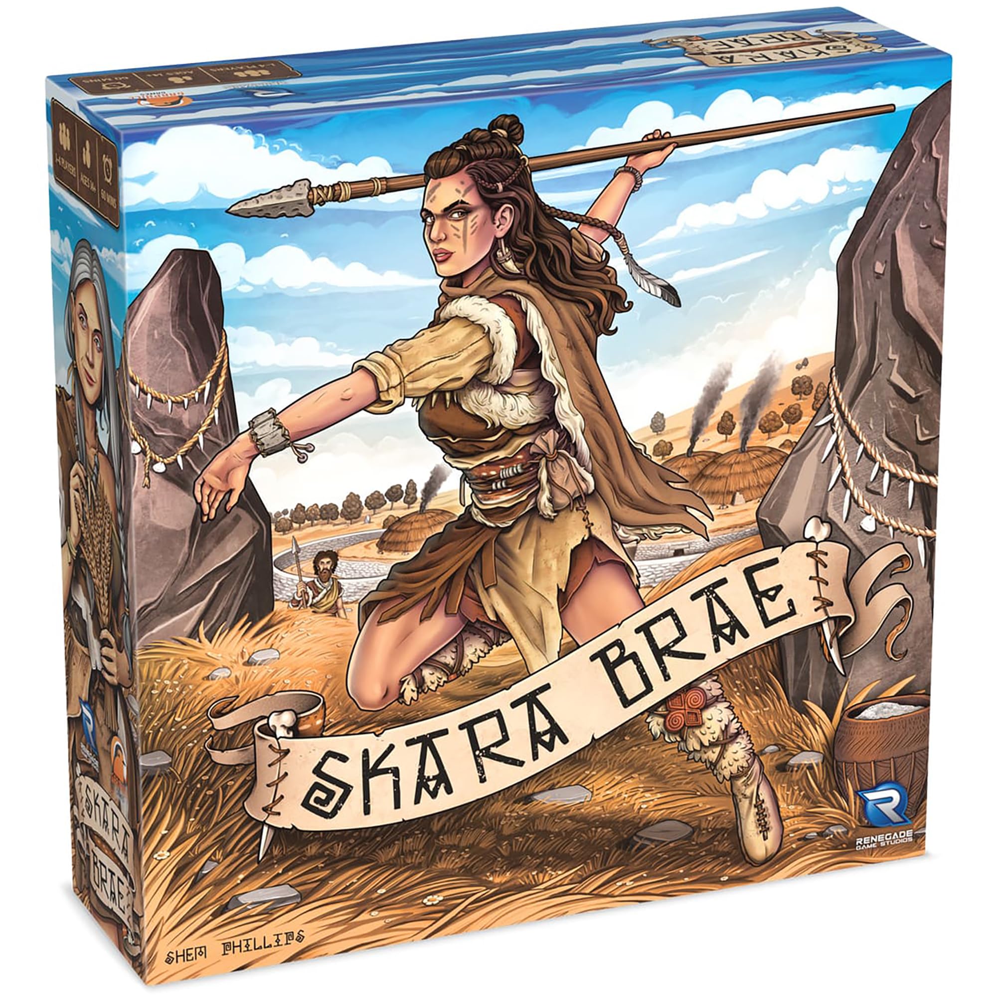 Renegade Games: Skara Brae - Resource Management Board Game, Develop A Village in The Northern Scotland Islands, Garphill Games, Ages 13+, 1-4 Players