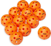 Fila Indoor Pickleballs 12-Pack - Orange