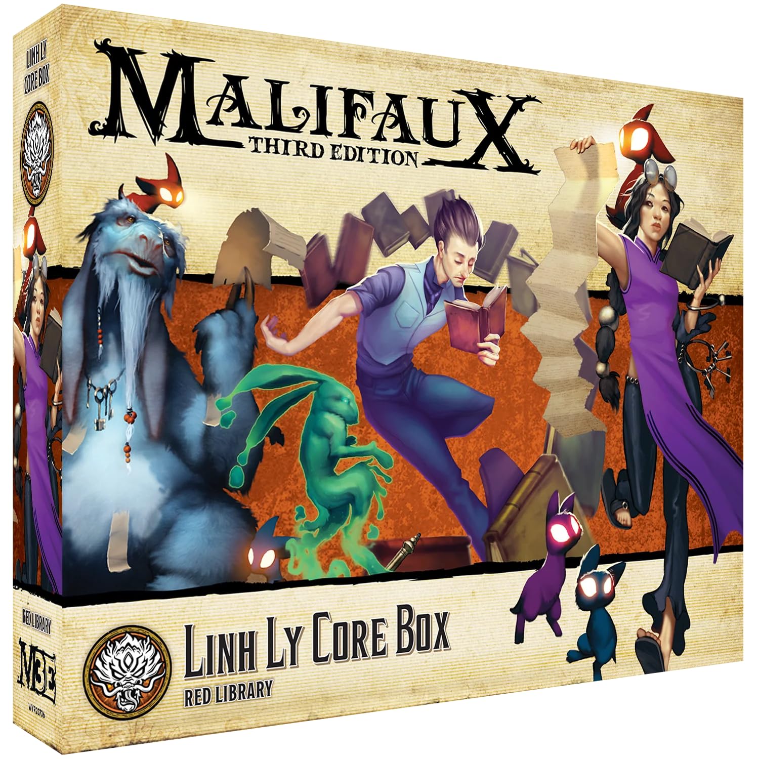 Malifaux Linh Ly Core Box: Ten Thunders, Red Library, 4 Miniatures, Ages 14+