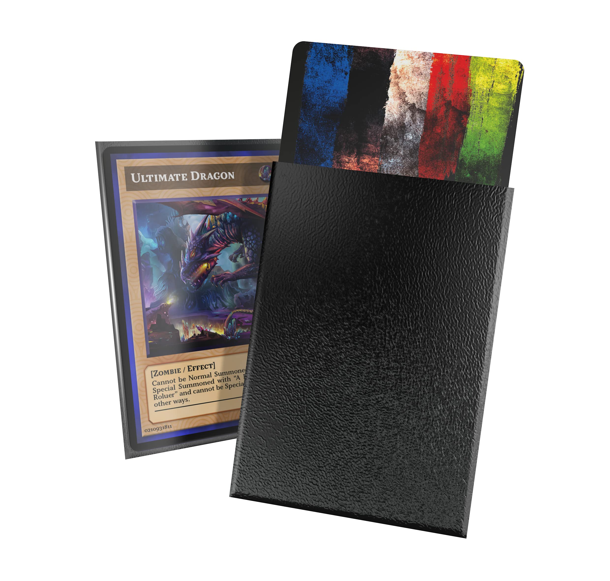Ultimate Guard Cortex Outer Card Sleeves, 60 Japanese Size TCG Sleeves, 62 x 89mm, Black Back, Matte Finish, No PVC & Acid-Free, High Clarity