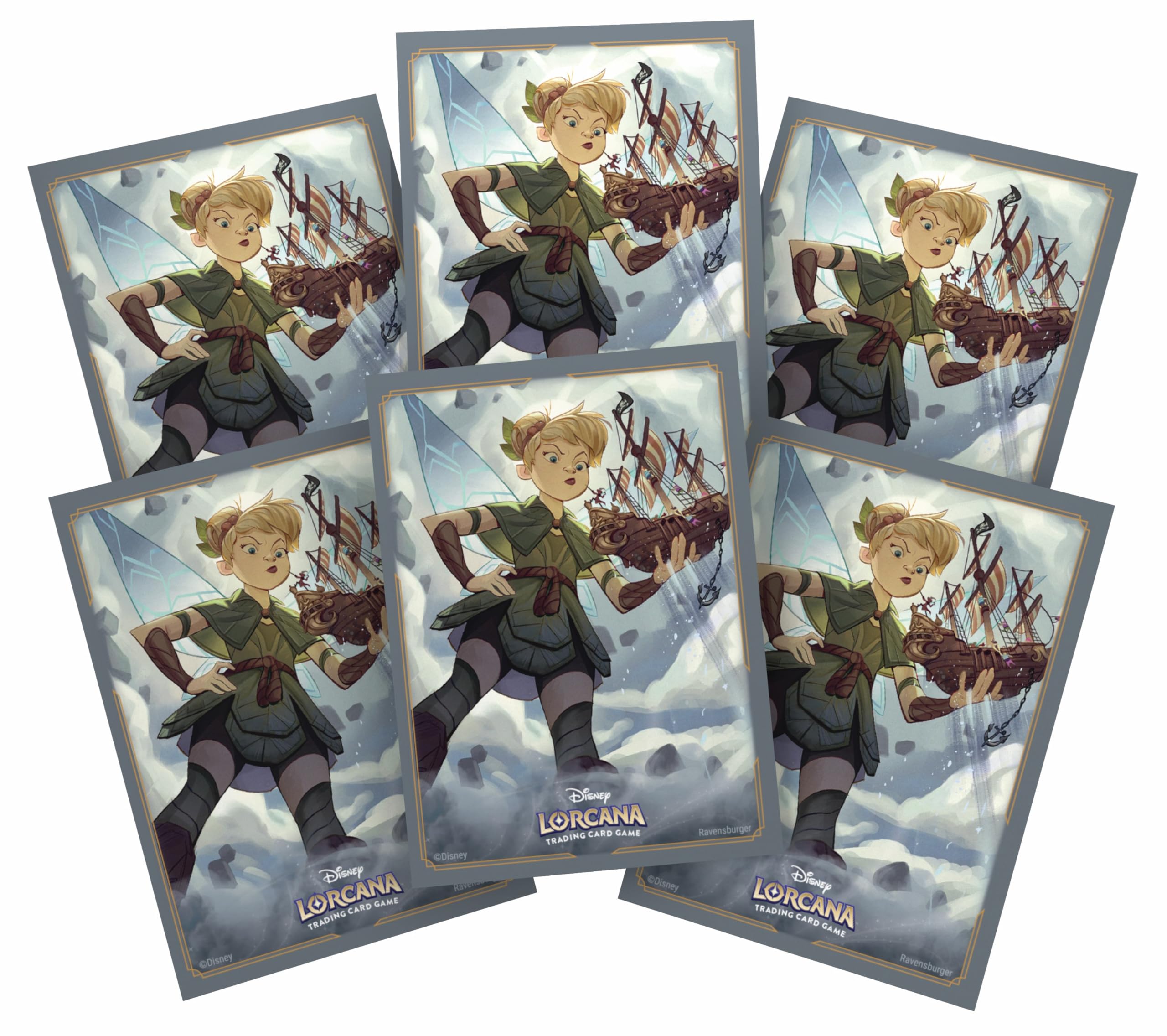 Ravensburger Disney Lorcana TCG Card Sleeves Featuring Tinker Bell - Giant Fairy | 65 Protective Sleeves for TCG Decks | Ages 8+
