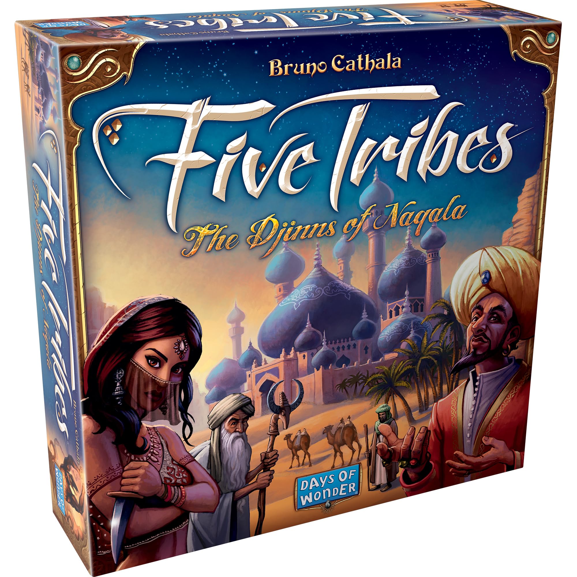 Five Tribes Board Game - Conquer The Sultanate of Naqala! Worker Placement Strategy Game for Kids & Adults, Ages 13+, 2-4 Players, 40-80 Minute Playtime, Made by Days of Wonder