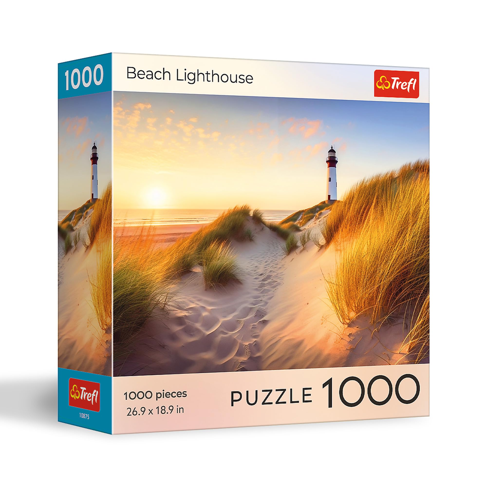 Trefl Sunset Beach Lighthouse - 1000 Piece Jigsaw Puzzle 27"x19" DIY Puzzle, Creative Fun, Classic Jigsaw for Adults and Children from 12 Years Old