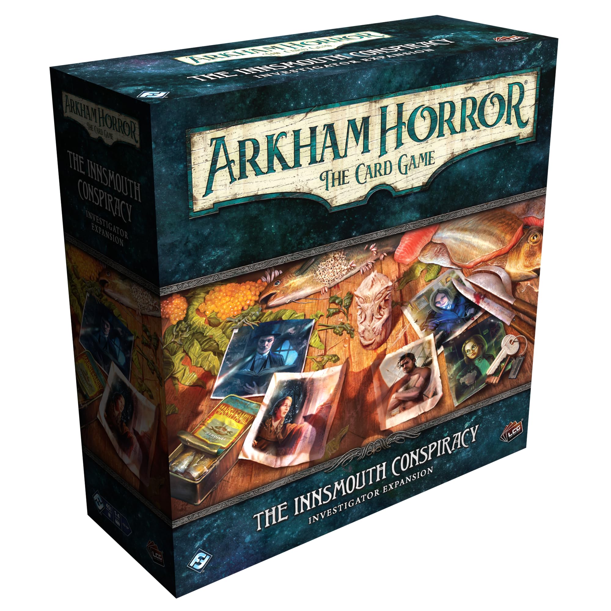 Asmodee Arkham Horror The Card Game The Innsmouth Conspiracy Investigator Expansion - Includes Five Unique Investigators, Cooperative LCG, Ages 14+, 1-4 Players, 1-2 Hr Playtime