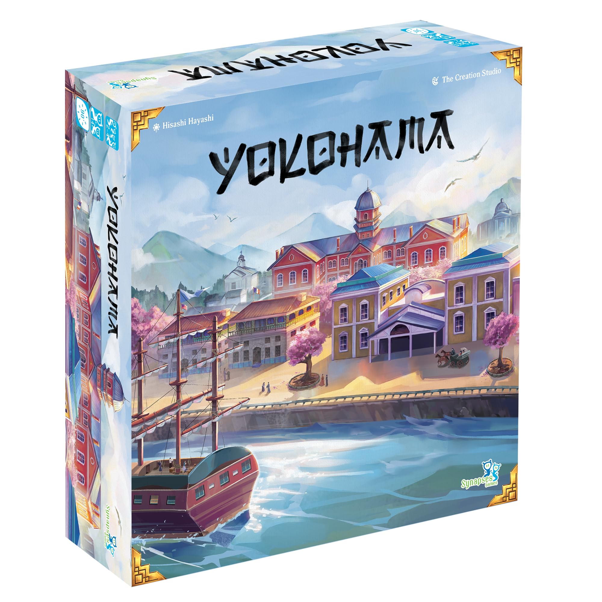 Synapses Games | Yokohama: Premium Tokens | Strategy Board Game Accessory | Upgraded Wood Tokens and Metal Coins