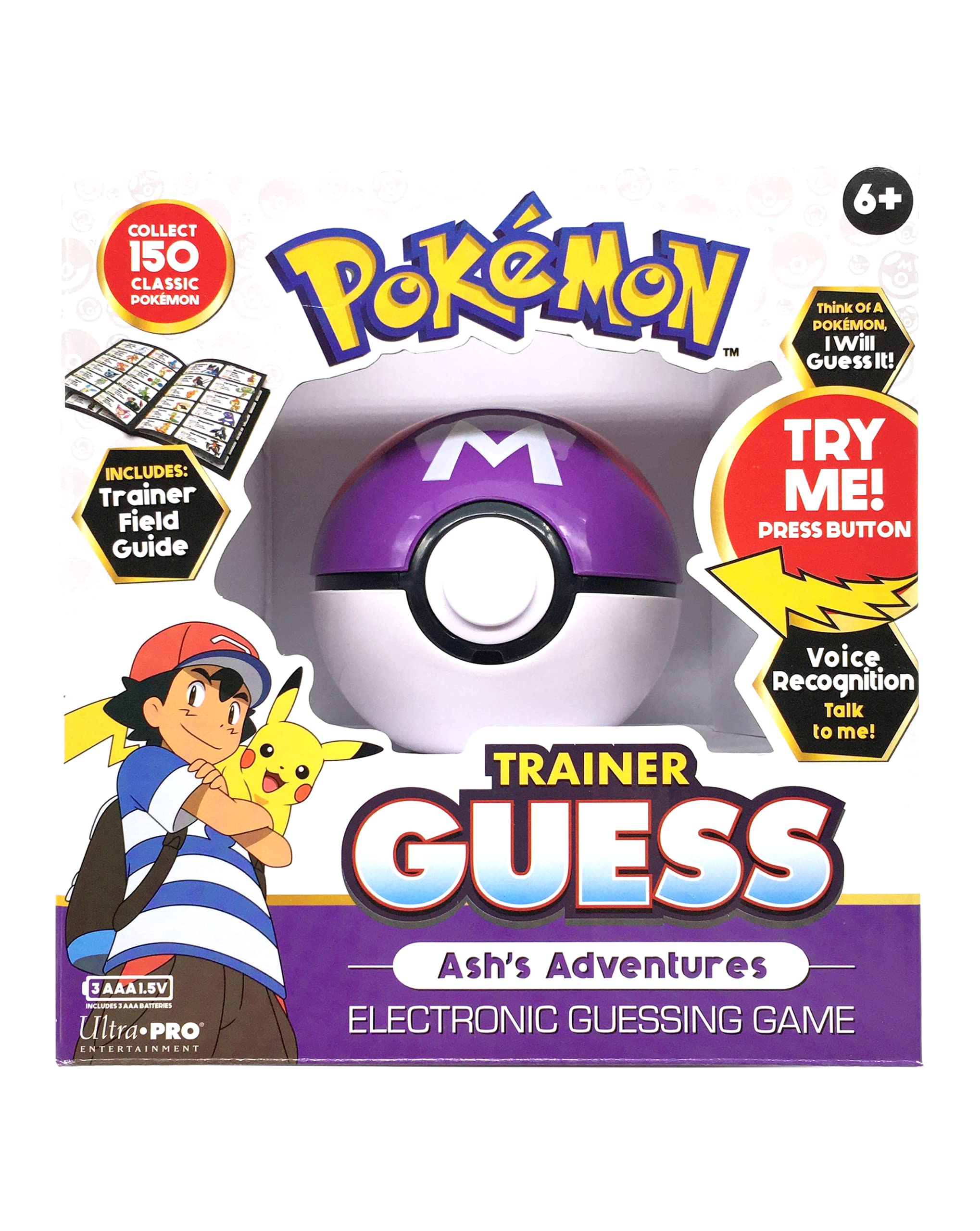 Pokemon Trainer Guess - Ash's Adventures Toy, I Will Guess It! Electronic Voice Recognition Guessing Brain Game Pokemon Go Digital Travel Board Games Toys