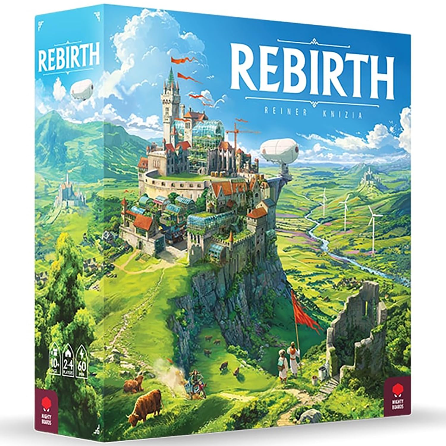 Mighty Boards: Rebirth - Tile Laying Board Game, Double-Sided Board Scotland-Ireland, Eurogame Set in A Lush & Hopeful Future, Age 10+, 2 to 4 Players