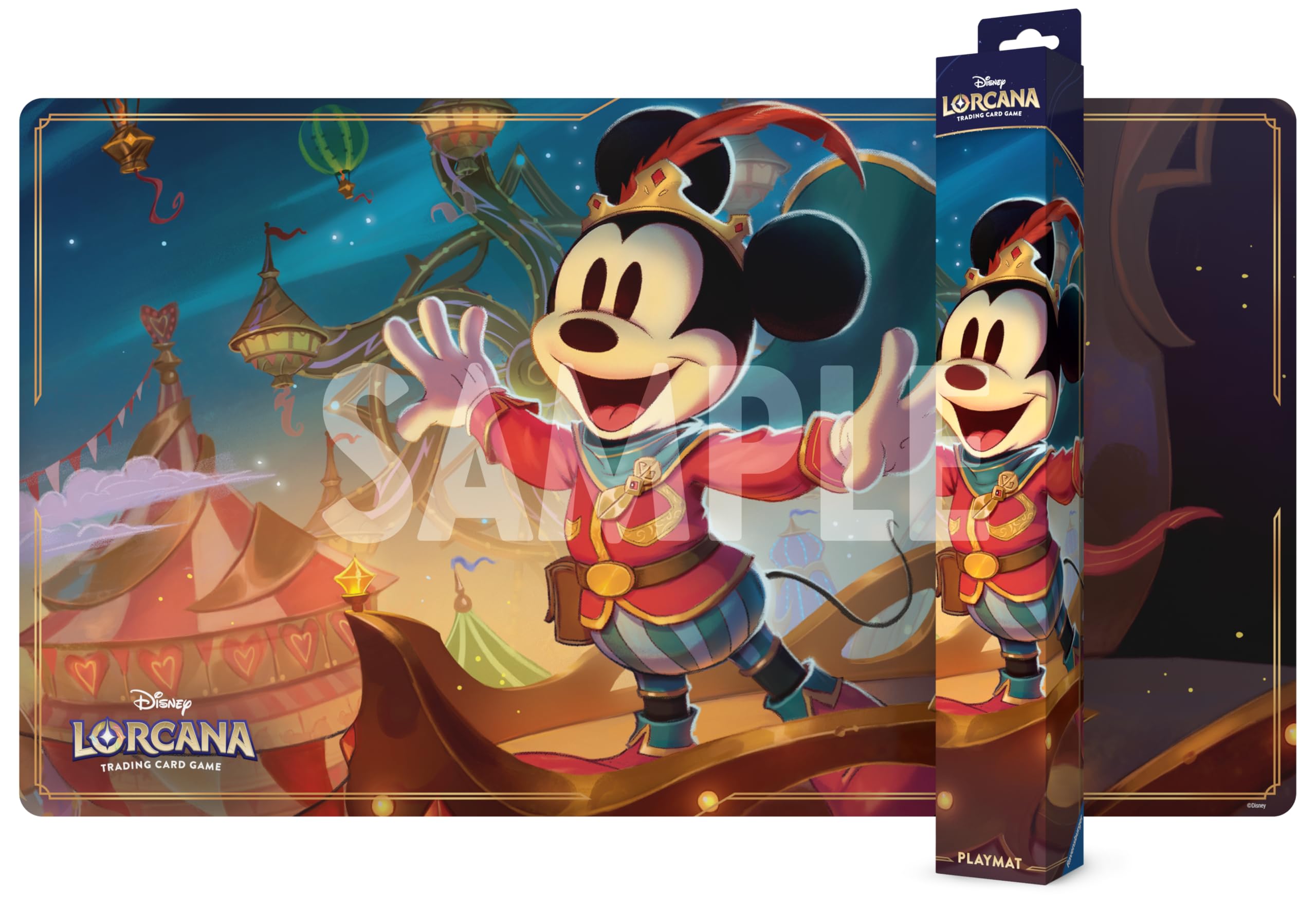 Ravensburger Disney Lorcana TCG Playmat Featuring Mickey Mouse - Brave Little Prince | Protects Cards - Versatile Game, Desk, or Mouse Pad - Durable Non-Slip Surface - Ages 8+