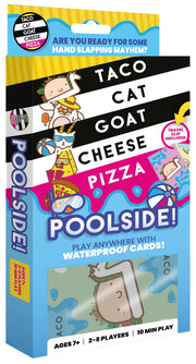Taco Cat Goat Cheese Pizza Pool Edition Wildly Entertaining Waterproof Card Game for Outdoor Game Days | Easy to Play with 10 Minute Rounds | Fun for Kids, Teens, Adults, and Families | 2-8 Players