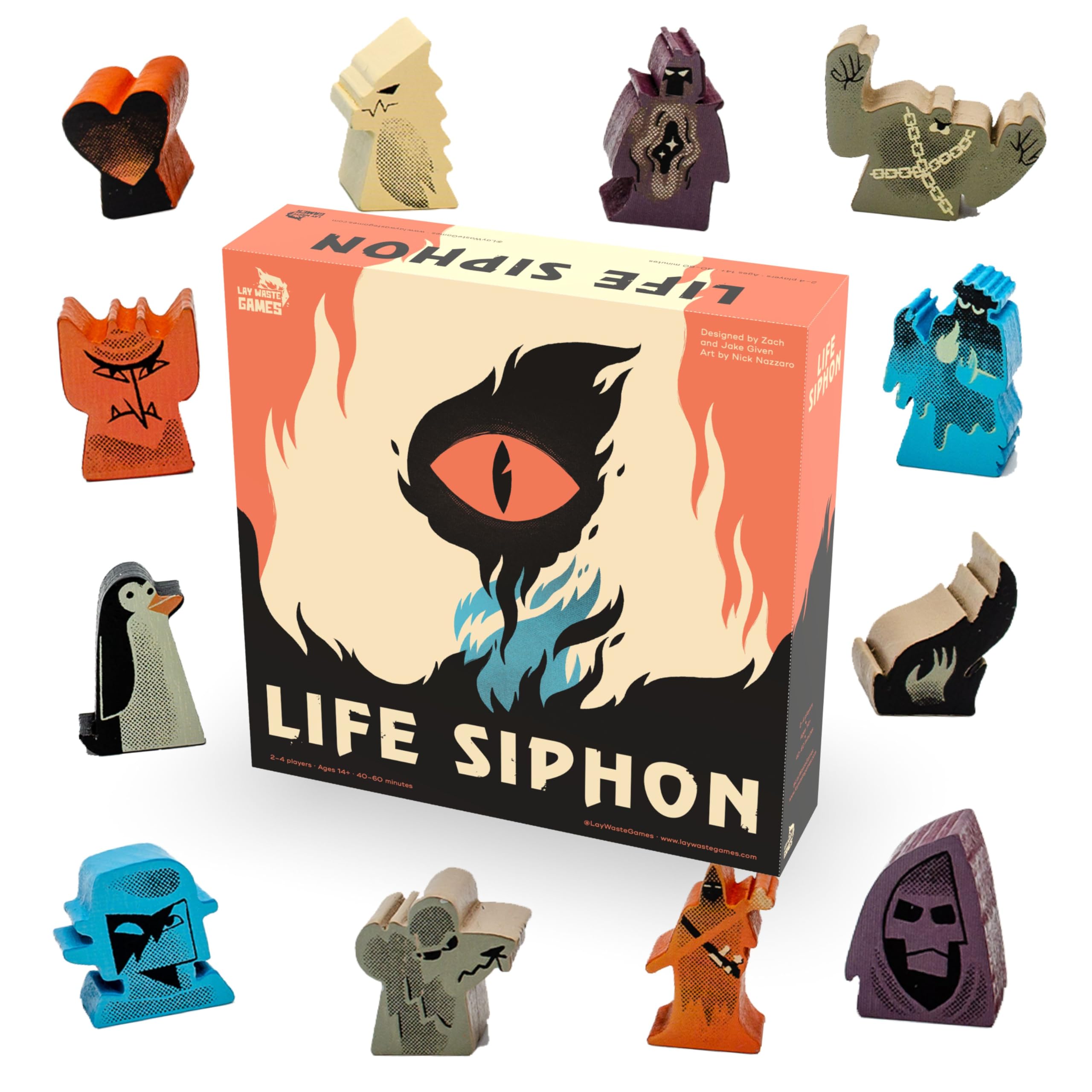 Life Siphon Strategic 2-4 Player Card Game Summon Creatures, Defeat Left, Defend Right | Fantasy Battle Game with Unique Powers | Age 12+
