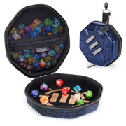 ENHANCE DND Dice Tray and Dice Case - Collector's Edition DND Dice Holder for up to 150 D&D Dice with Rugged Exterior and Protective Interior - Dice Rolling Tray Perfect for Game Night (Dragon Blue)