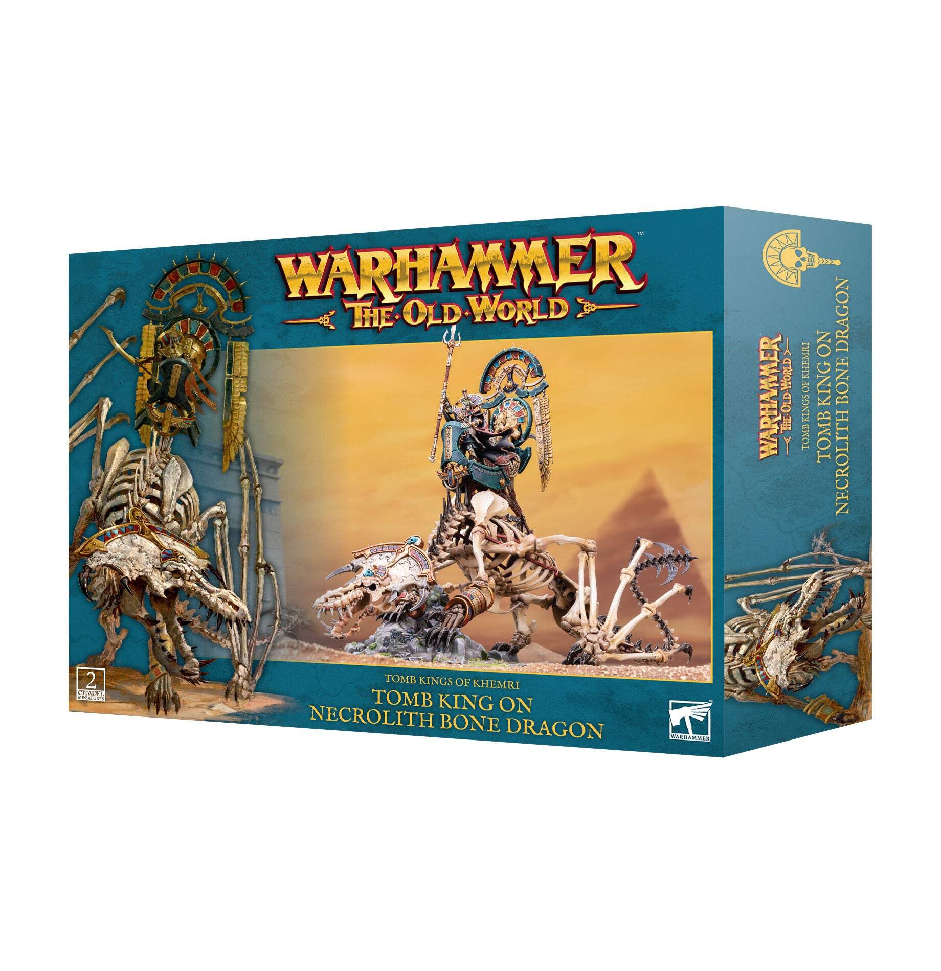 Warhammer Old World - Tomb Kings of KHEMRI - Tomb King ON NECROLITH Bone Dragon