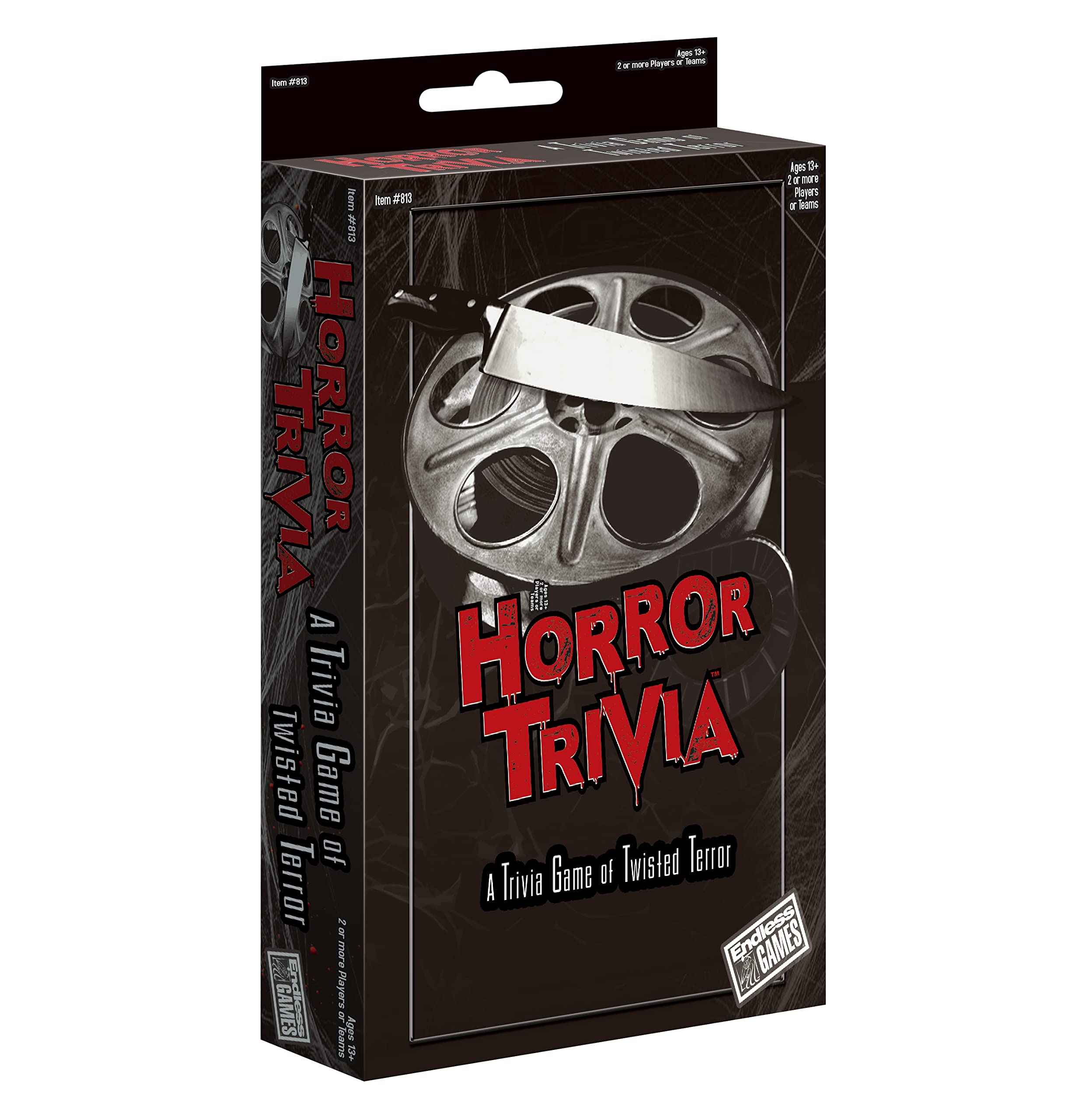 Endless Games Horror Trivia Card Game - Test Your Knowledge of Horror Pop Culture Facts with Over 200 Scary Fun Trivia Questions