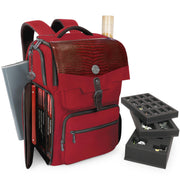 ENHANCE Collector's Edition DnD Backpack - RPG DM Bag for Dungeons and Dragons - DnD Bag fits 6-8 Books, 18" Laptop/DM Screen Slot, Miniature Foam Trays, Accessory Pockets, Map Strap (Dragon Red)