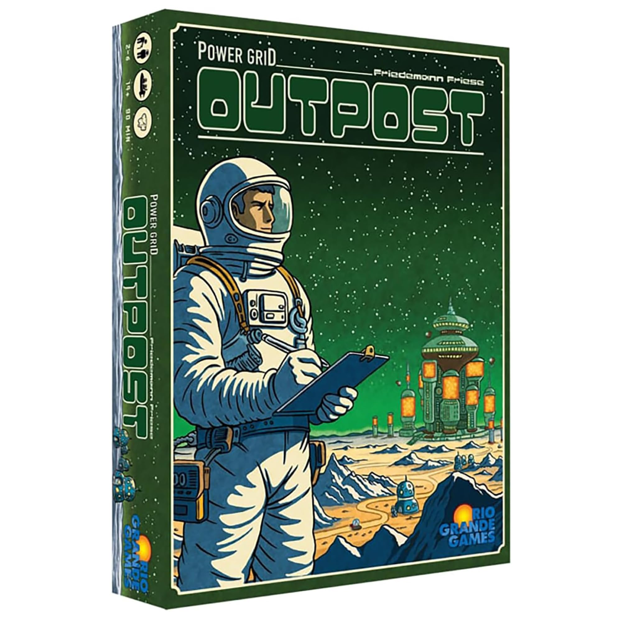Rio Grande Games Power Grid Board Game, Space Colonization Economic Strategy, 2-6 Players, 45-90 Minutes, Ages 14+