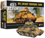 Warlord Games M3 Grant Medium Tank - 1:56 / 28mm British Army Plastic Scale Model Tank for Bolt Action Highly Detailed World War 2 Miniatures