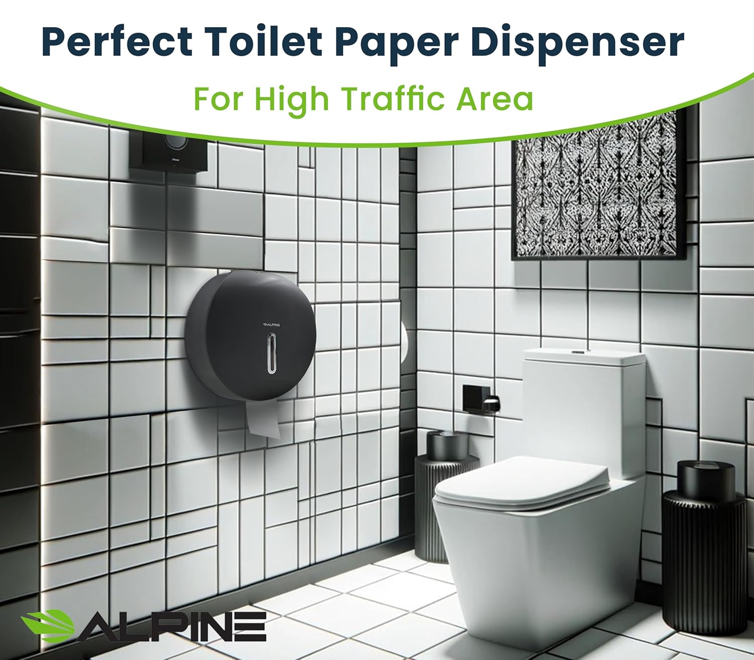 9’’ Single-Roll Jumbo Bath Tissue Dispenser, Gray