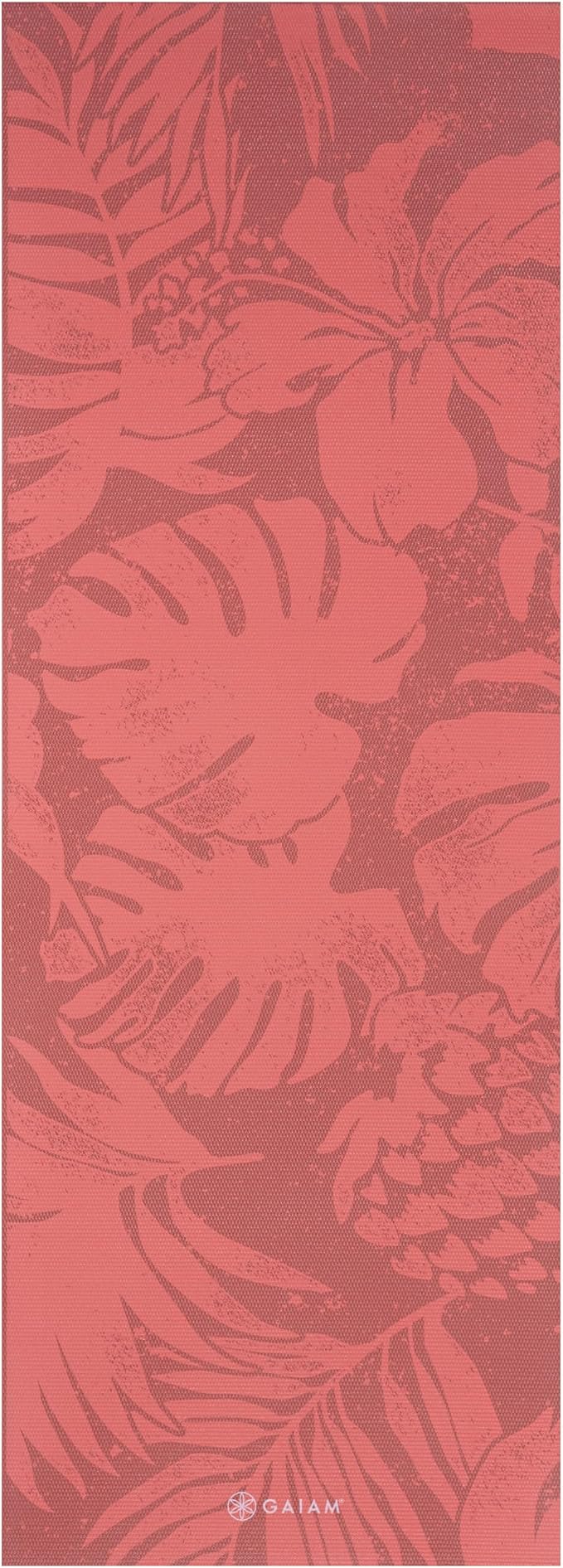 Gaiam Print Yoga Mat, Non Slip Exercise & Fitness Mat for All Types of Yoga, Pilates & Floor Exercises - Tropical Sunrise