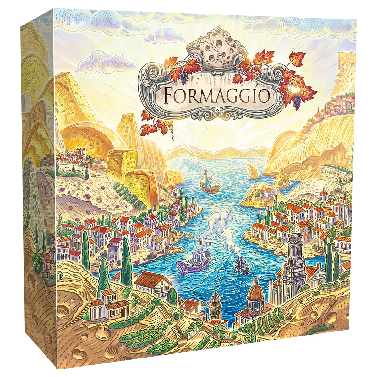 Formaggio Board Game (Standard Edition) - The Italian Cheesemaking Euro Strategy Game, Worker-Placement, Family Fun for Kids & Adults, Ages 14+, 1-4 Players, 40 Min Playtime by R2i Games