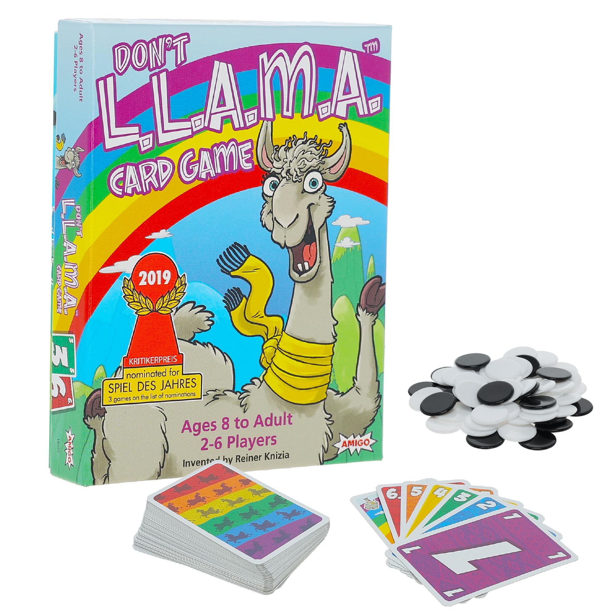 Amigo Games Don't L.L.A.M.A. - Award-Nominated Llama-Themed Family Card Game by Reiner Knizia | Ages 8+ | 2-6 Players | Easy to Learn and Travel-Friendly