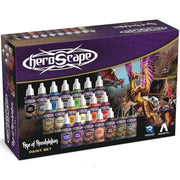 Renegade Games: Heroscape: Age of Annihilation Paint Set - 20 Pigmented Colors, 18ml Bottles, Game & Miniature Figures Art Supplies