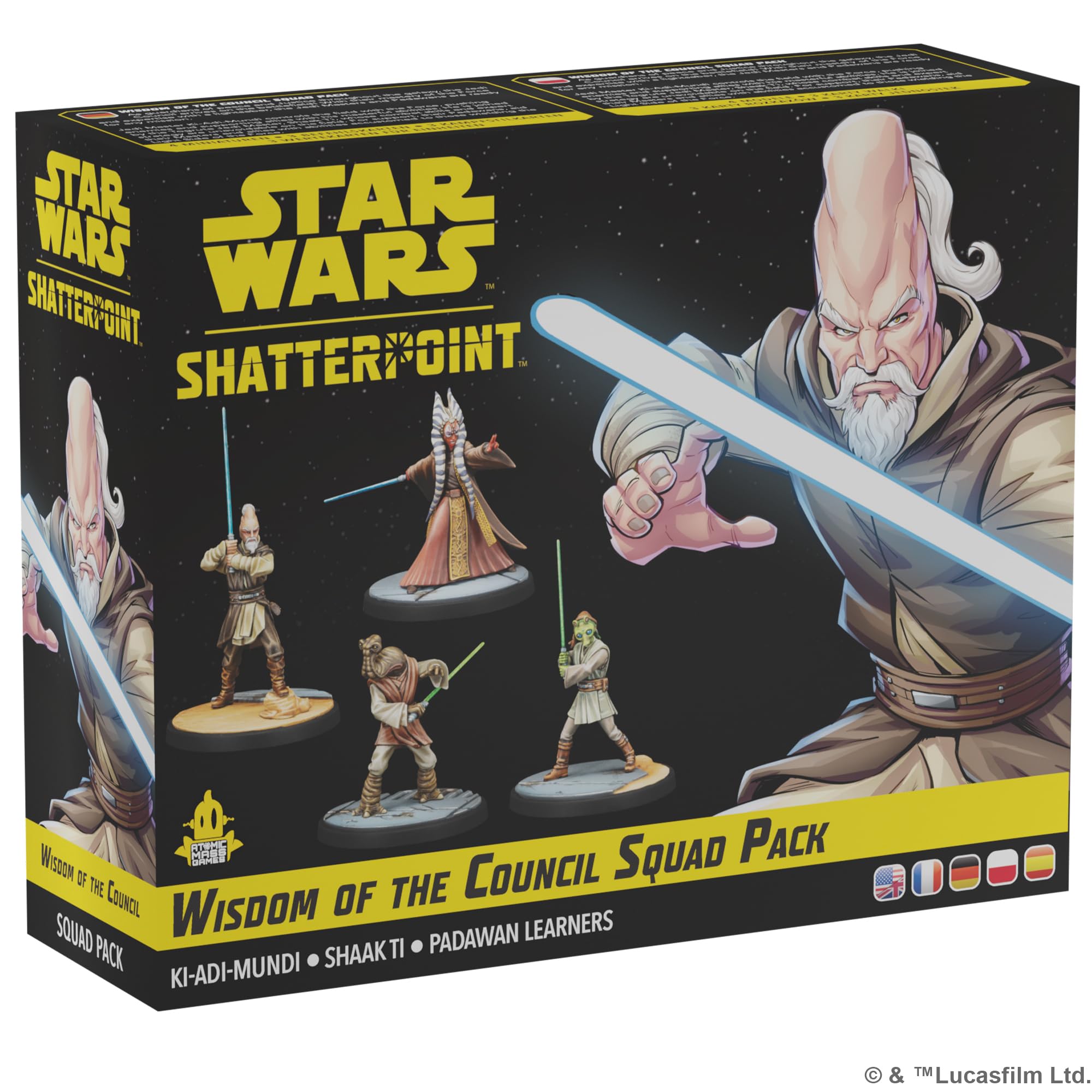 Star Wars Shatterpoint Wisdom of The Council Squad Pack - Tabletop Miniatures Game, Strategy Game for Kids and Adults, Ages 14+, 2 Players, 90 Min Playtime, Made by Atomic Mass Games