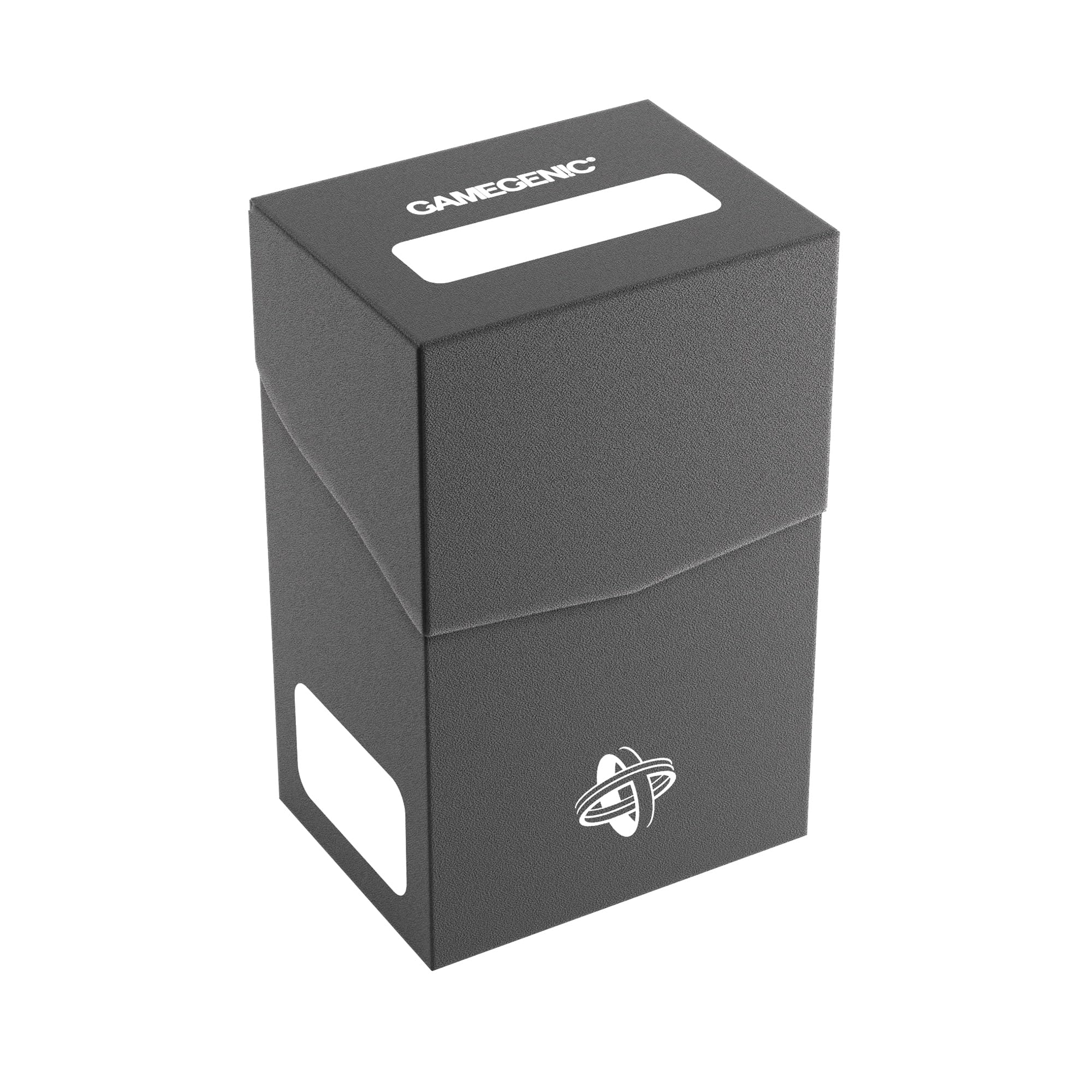 Gamegenic Mini-American Card Holder 60+, Durable Deck Box for 60 Single-Sleeved Cards, Self-Locking Lid with Cobra Neck Technology, Includes Flex Card Divider, Black Color