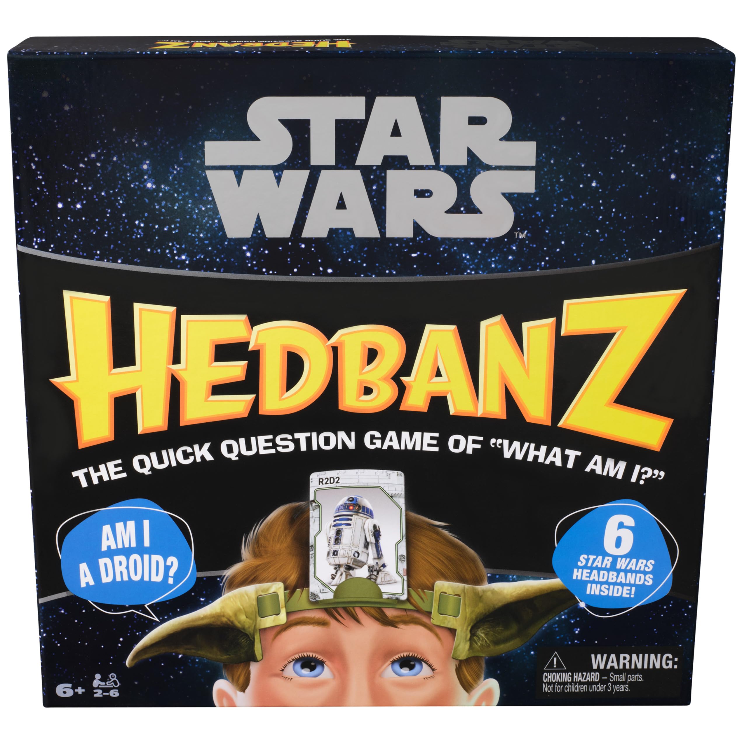 Spin Master Games, Star Wars Hedbanz, Hilarious Picture Guessing Board Game Featuring Classic & Modern Characters, Star Wars Trivia, for Family & Kids, 2-6 Players, for Ages 6 & Up