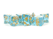 Foil Dice: Blue w/Gold Foil 16mm Poly Dice Set