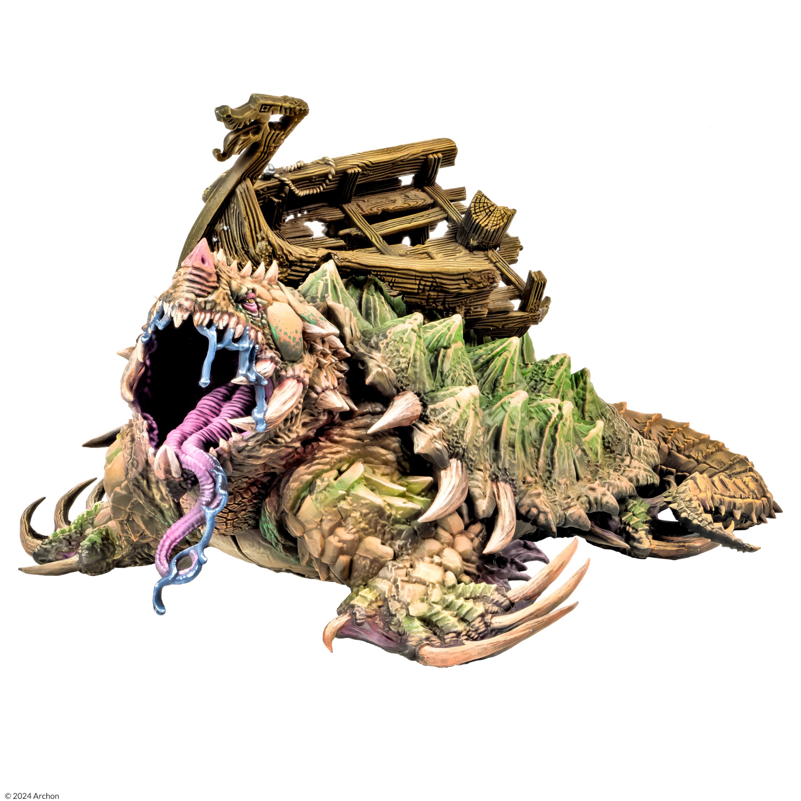Dungeons & Lasers: Dragon Turtle Miniature - Large Figure for Use with DND and 5E Compatible RPG Games - Unpainted and Unassembled - for Ages 14 Years and up