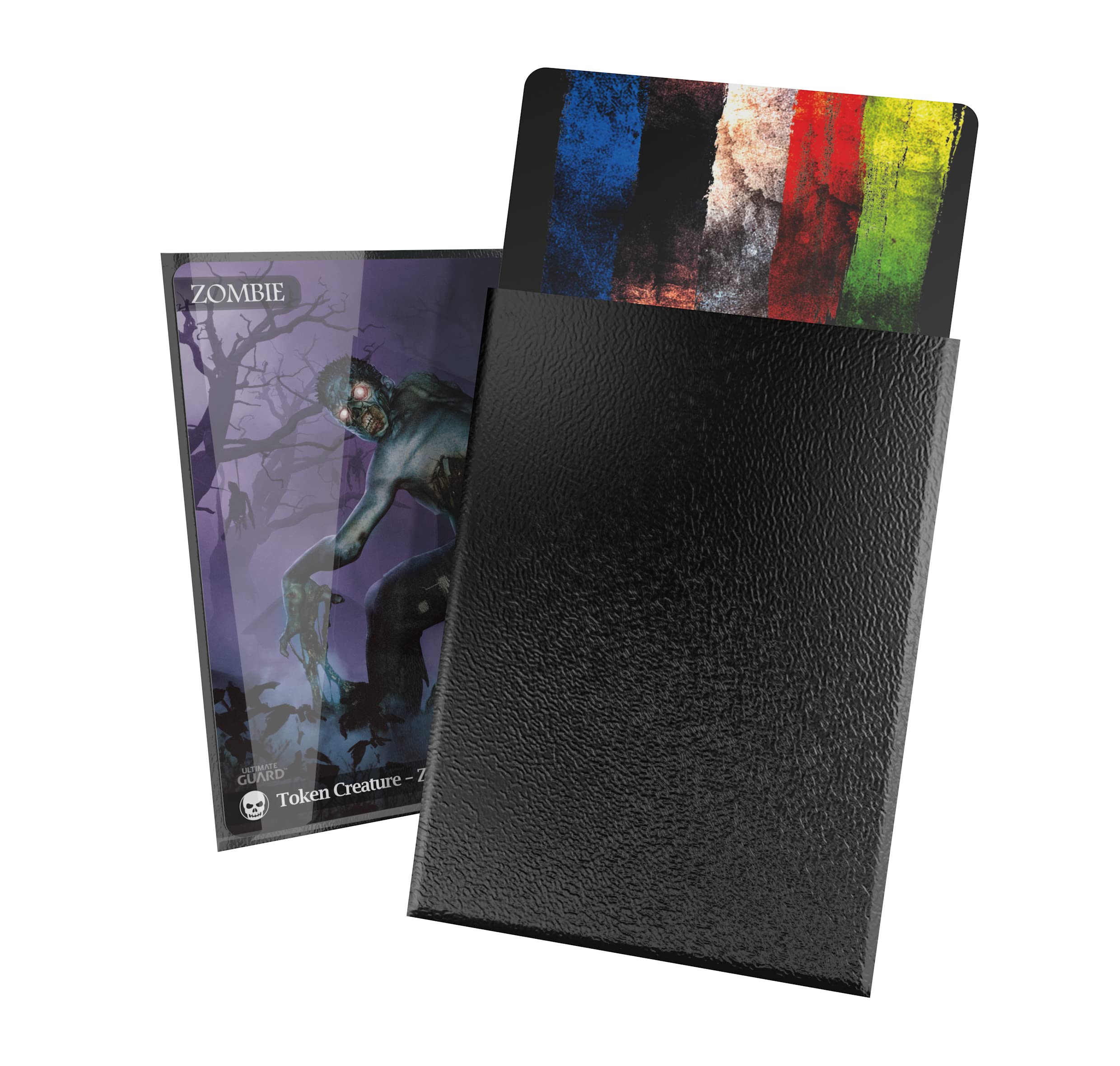 Ultimate Guard Cortex Outer Card Sleeves, 100 Standard Size TCG Sleeves, 66 x 91mm, Black Back, Glossy Finish, No PVC & Acid-Free, High Clarity