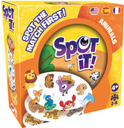 Asmodee Spot It! Animals (2024 Refresh) - Eco-Sleeve Edition, 5-in-1 Visual Perception Game for Quick Reflexes and Family Fun, Ages 4+, 2-8 Players, 15 Minute Playtime