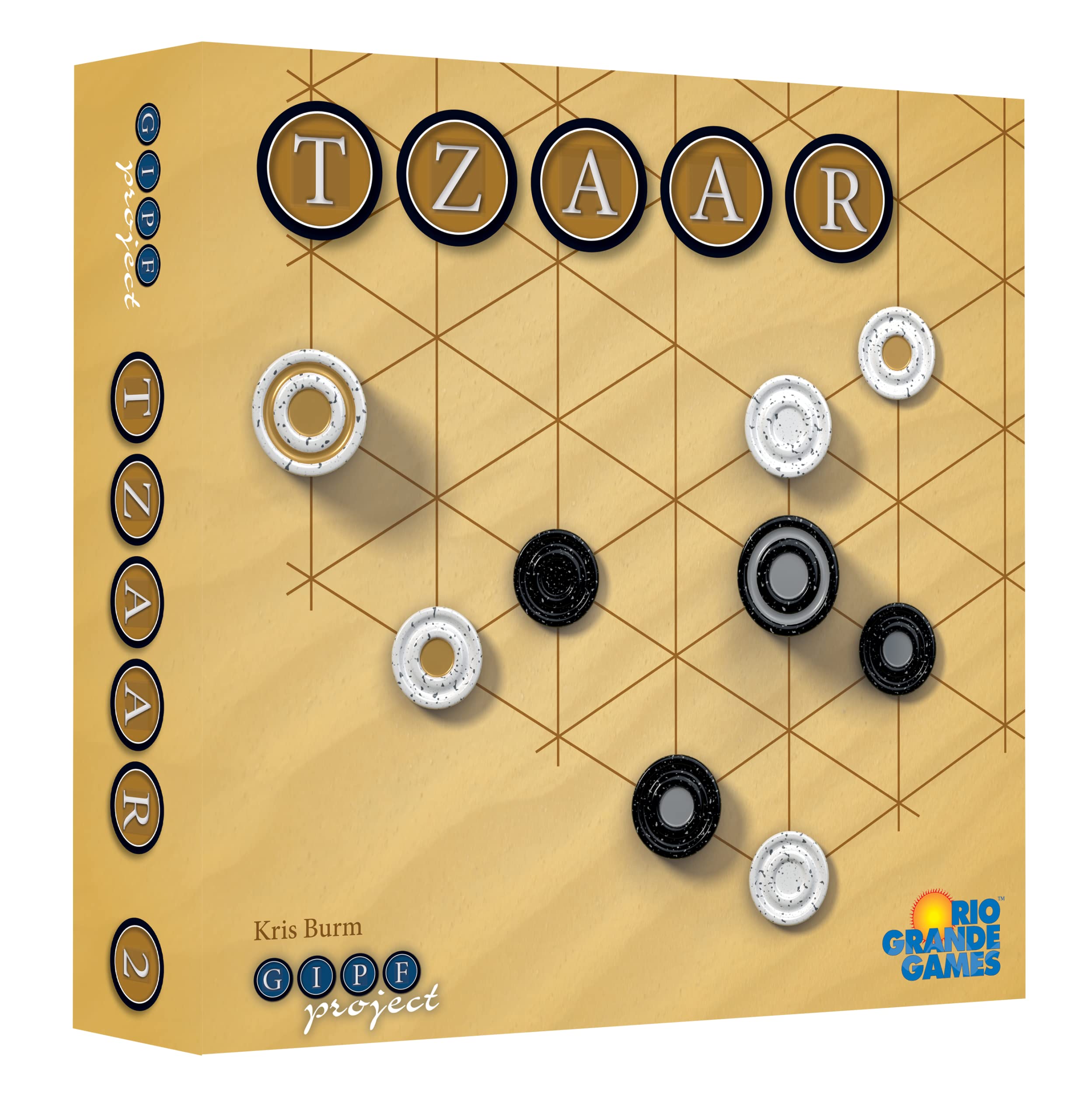 Rio Grande Games Tzaar Abstract Strategy 2 Player Board Game with Hexagonal Grid Design
