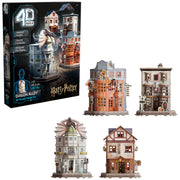 4D Build, Harry Potter Diagon Alley 3D Model Kit with 4 Buildings, Harry Potter Collectibles & Desk Décor, Adult Puzzle, Building Toys, 3D Puzzles for Adults & Teens, 287 Pieces, for Ages 12 & Up